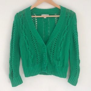 Green, Banana Republic cable knit cardigan